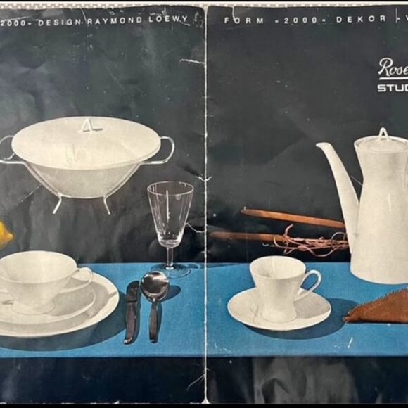 Vintage Rosenthal R. Loewy Form 2000 China Coffee & Tea Pots White w Silver - Picture 16 of 16